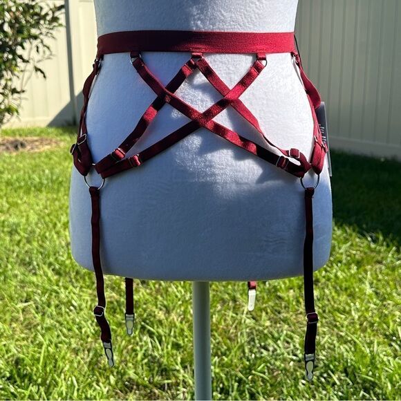 Thistle & Spire strapped in Ruby garter belt lingerie - Picture 2 of 10